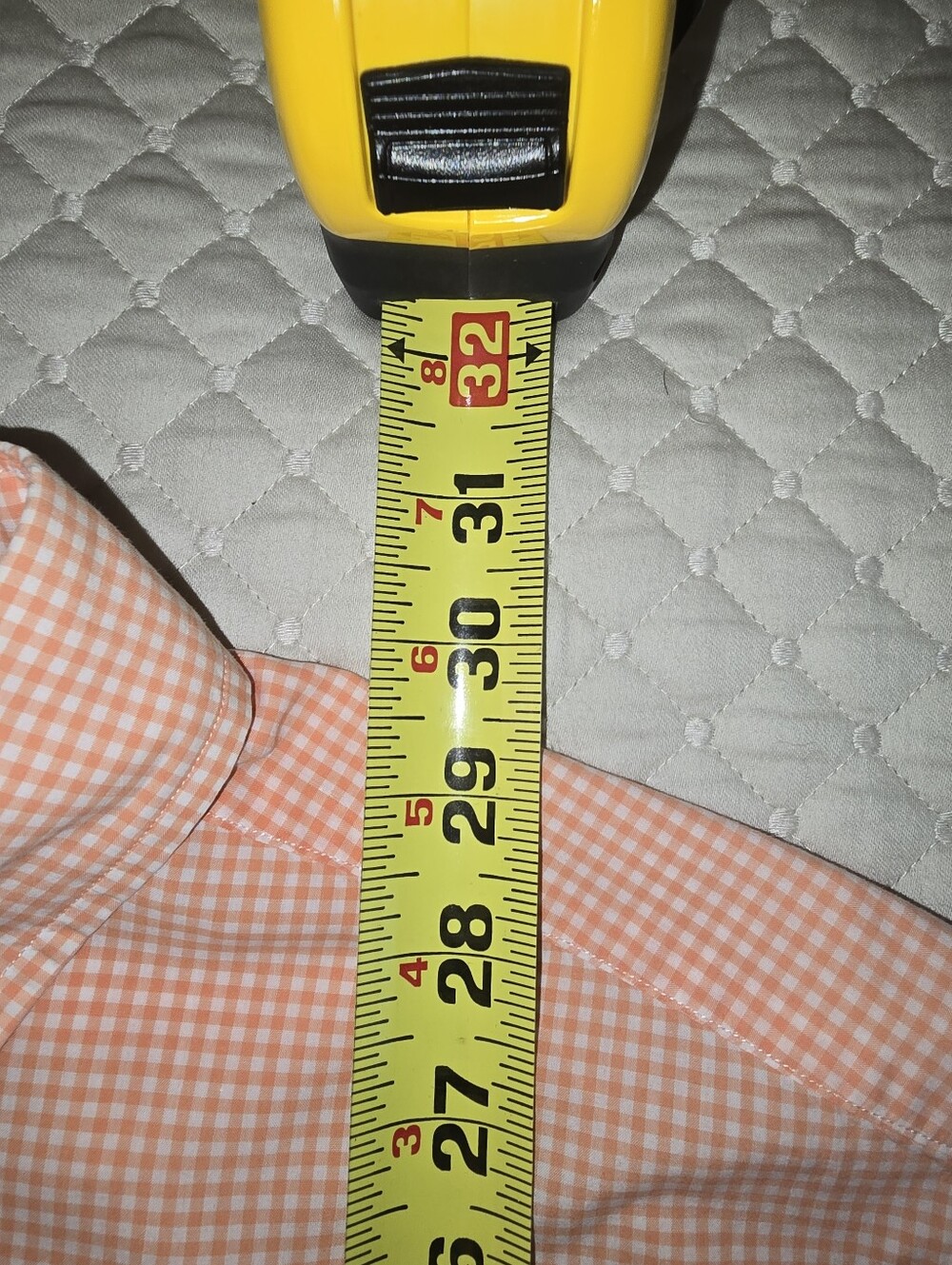 Lg - Ralph Lauren Orange Gingham Button-Down Men's Shirt. (PRISTINE CONDITION) - Picture 3 of 6